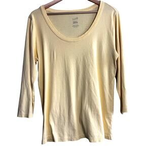 J. Jill Pima Cotton Yellow Top